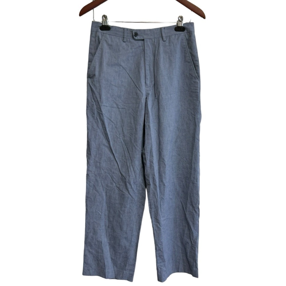 J Crew Pants Mens Slacks Chinos 29x30 Blue Flat Front Cotton
